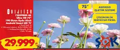 DİJİTSU 75DS9800 4K ULTRA HD 75' 190 EKRAN UYDU ALICILI ANDROİD SMART LED TV AKILLI TELEVİZYON fiyat ve kampanya bilgisi